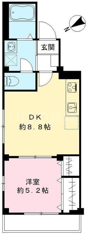 ハイツ沢(1LDK/2階)の間取り写真