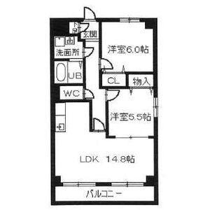 ベルフラワーAS(2LDK/3階)の間取り写真