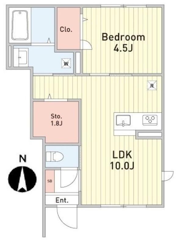 メゾン ド カナヤマ(1LDK/1階)の間取り写真