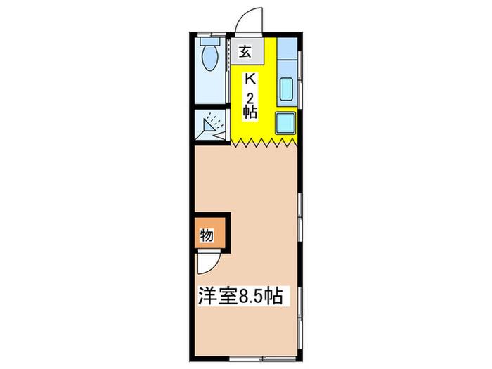 リシャトー東武練馬(1K/2階)の間取り写真