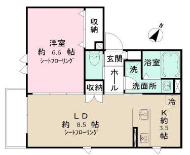 NIDO LARGO(1LDK/2階)の間取り写真