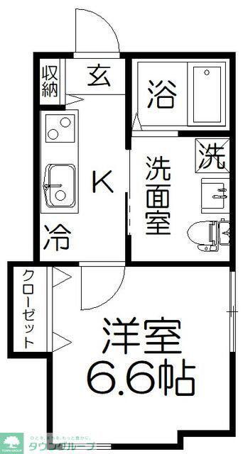 CASA.KELLY(1K/2階)の間取り写真