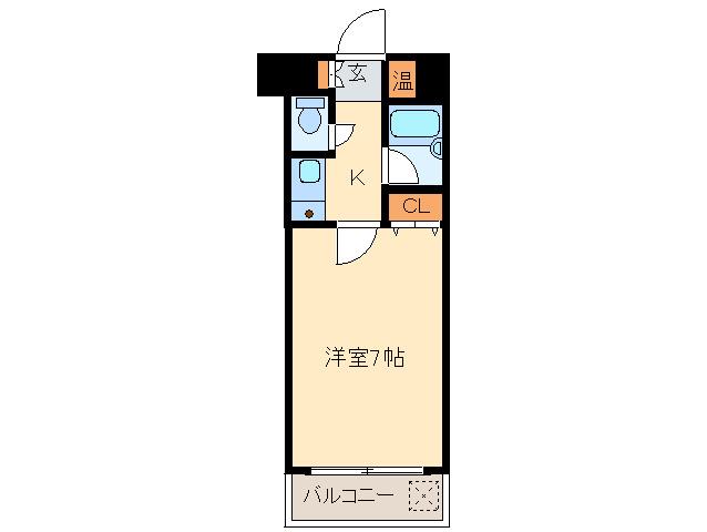サンシティ箱崎九大前(1K/6階)の間取り写真