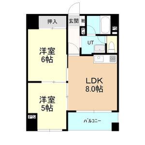 メゾンド琴似(2DK/4階)の間取り写真