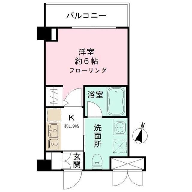 CYNTHIA代田橋III(1K/5階)の間取り写真