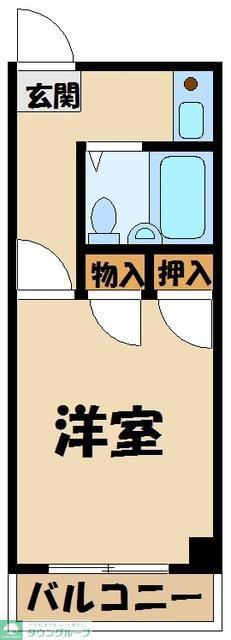 ロマーヌ飯能第一(ワンルーム/4階)の間取り写真
