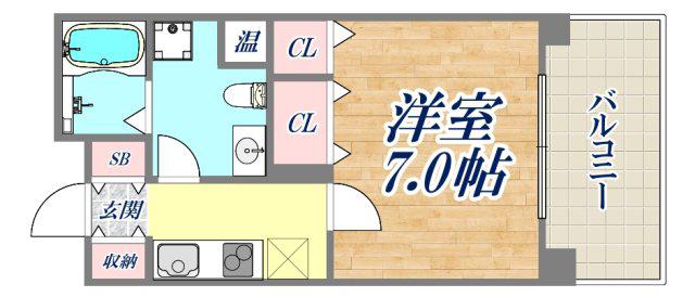 セントレアーバン(1K/5階)の間取り写真