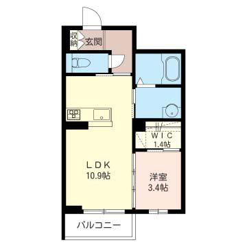 プリメーラ(1LDK/1階)の間取り写真