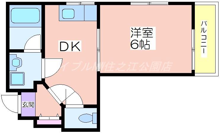 エトワールミサキ(1DK/7階)の間取り写真