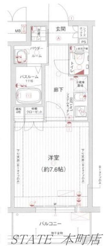 セオリー難波南プレミアム(1K/12階)の間取り写真