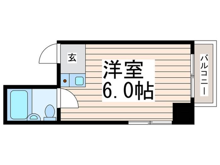 ニューガイアリルーム西葛西NO.59(ワンルーム/5階)の間取り写真