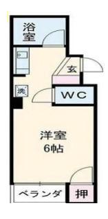 第二長縄ビル(ワンルーム/2階)の間取り写真