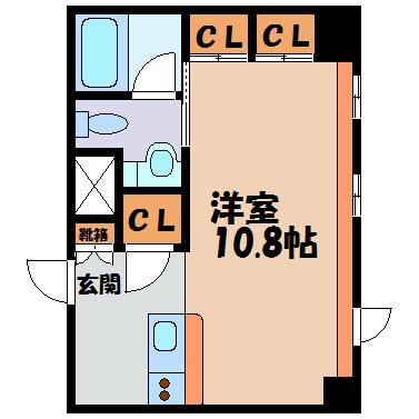 KDXレジデンス東桜I(ワンルーム/2階)の間取り写真