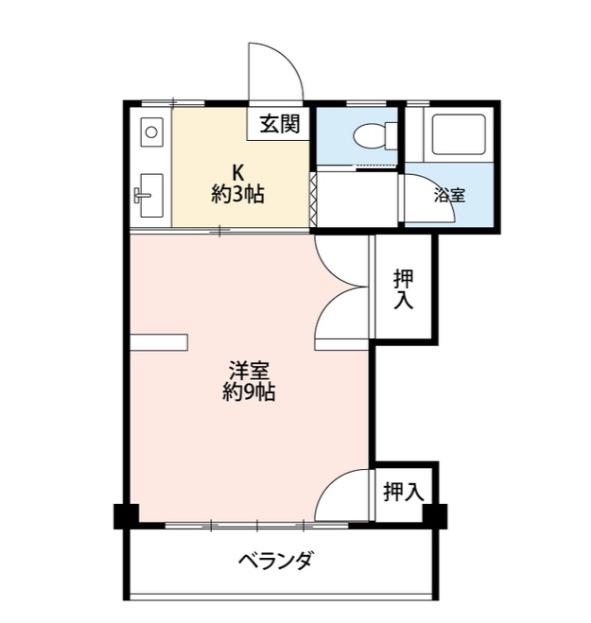 メゾン横山(1K/2階)の間取り写真