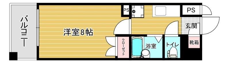 リファレンスリバーサイド(1K/5階)の間取り写真