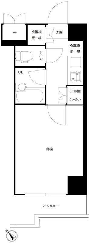 ルーブル神宮前(1K/3階)の間取り写真