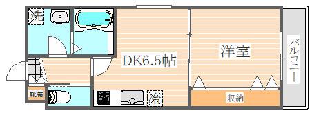 MAISION DE LA GRUE 那の川(1DK/2階)の間取り写真