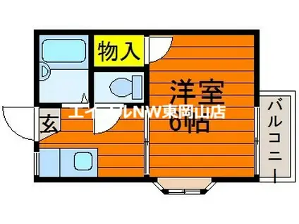 トピア国富けやき通(1K/1階)の間取り写真