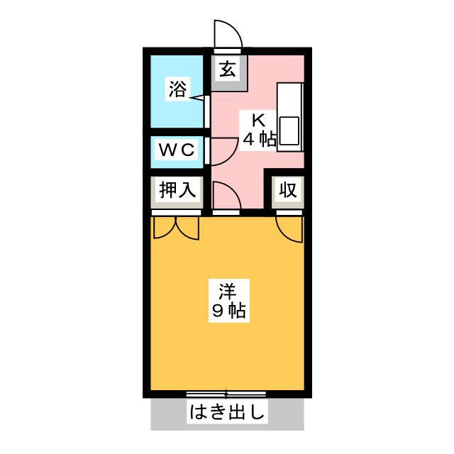 コーポ辻(1K/1階)の間取り写真