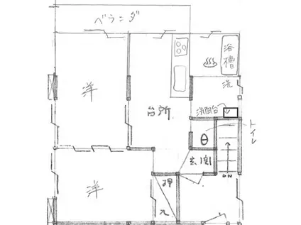 平出荘(2DK/2階)の間取り写真