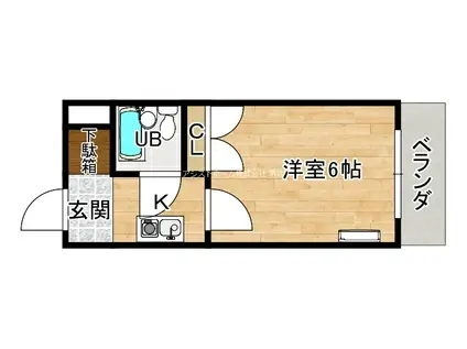 プレステージ堺(ワンルーム/4階)の間取り写真