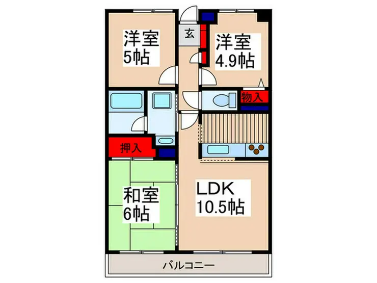 フォレスト戸田公園 5階階 間取り