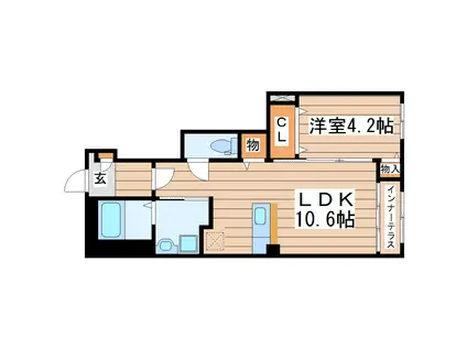 ハイルング(1LDK/1階)の間取り写真