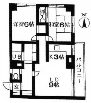 セントラルヒルズ(2LDK/8階)の間取り写真