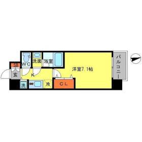 アドバンス難波南シャルム(1K/9階)の間取り写真