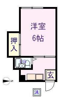 グリーンコート(1K/1階)の間取り写真