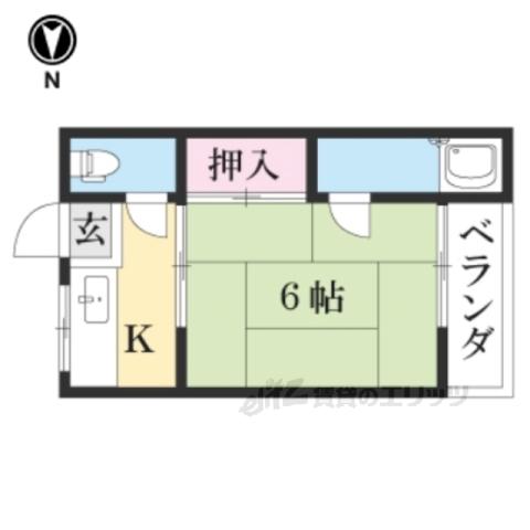 遠藤マンション(1K/2階)の間取り写真