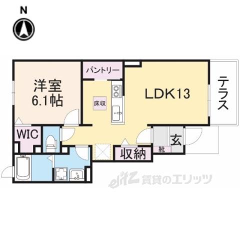 メゾン・ド・ユウ(1LDK/1階)の間取り写真