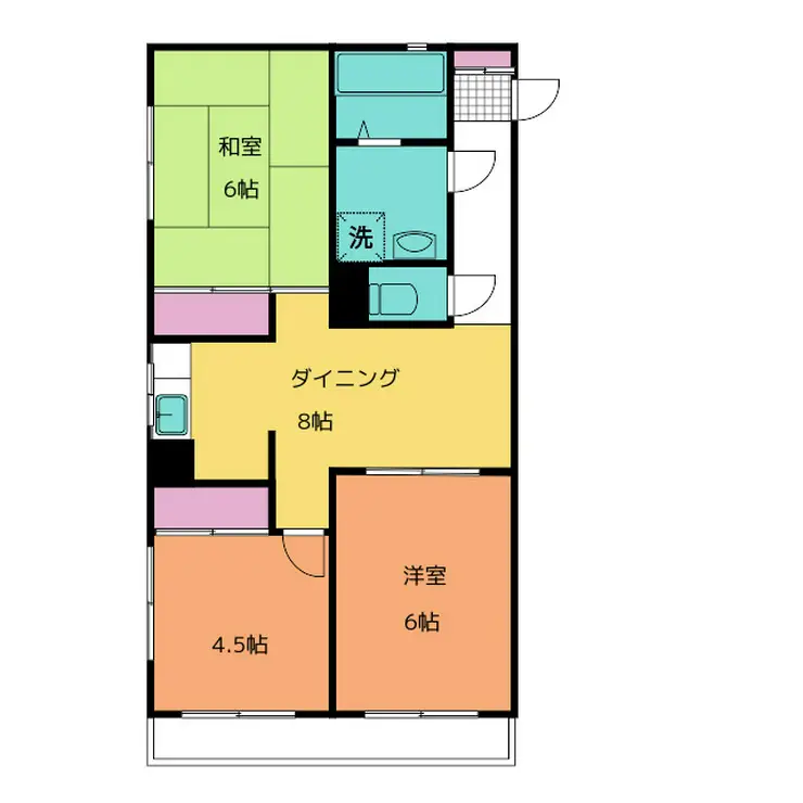 ニューホームズ第一マンション 3階階 間取り