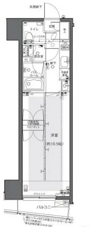 ZOOM都庁前 12階階 間取り