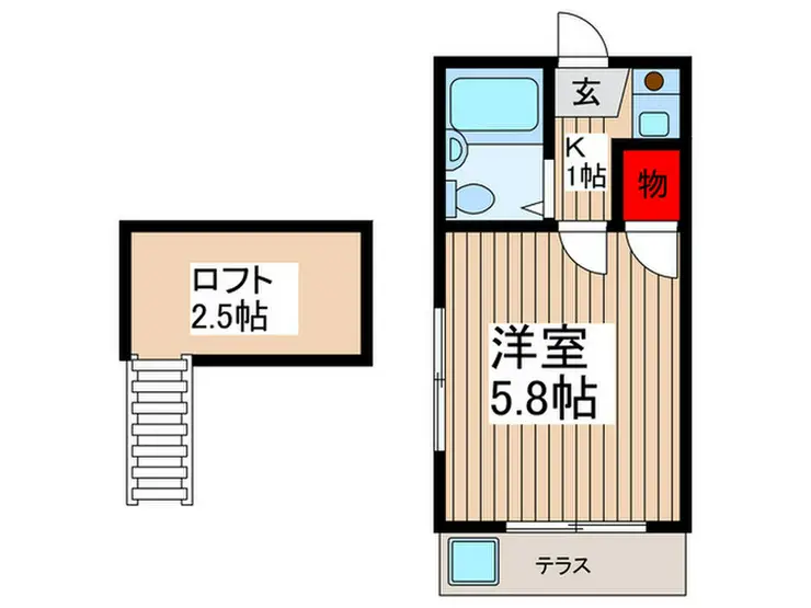 エイブル大宮・K 1階階 間取り
