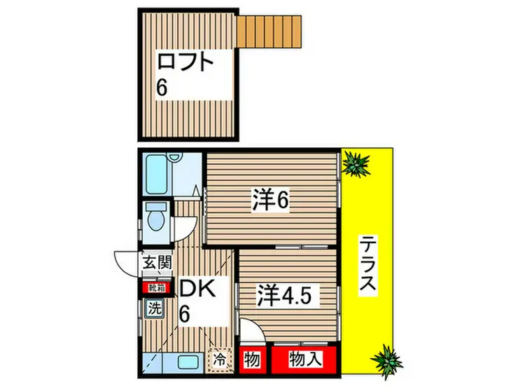 メゾンドシャルマン 1階階 間取り