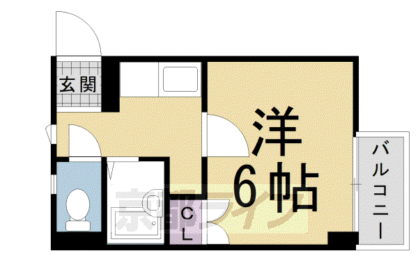 マンションセイリングII(1K/2階)の間取り写真