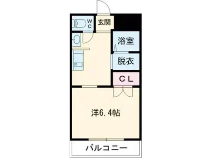 グレースF・C(1K/1階)の間取り写真