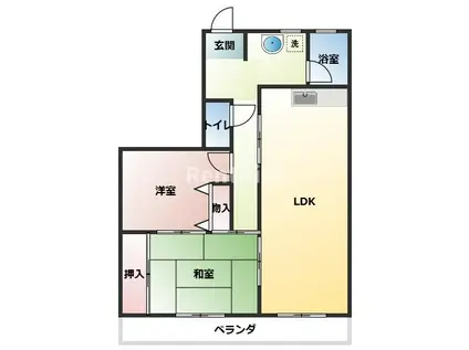 シャトレ・ド・フジ(3DK/3階)の間取り写真