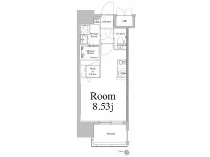 エンクレスト天神LIFE(ワンルーム/12階)の間取り写真