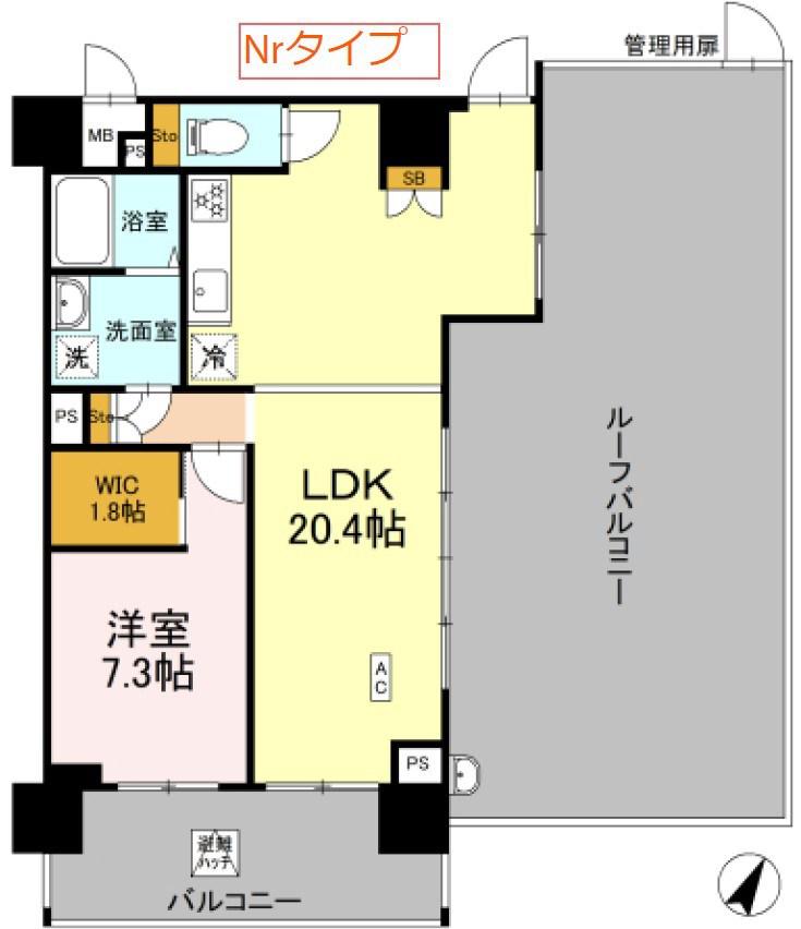 リーラ横浜川和町(1LDK/9階)の間取り写真