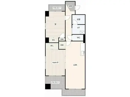 M&M 5ビル(2LDK/2階)の間取り写真