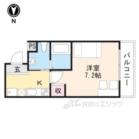 いろは梅小路(1K/3階)の間取り写真