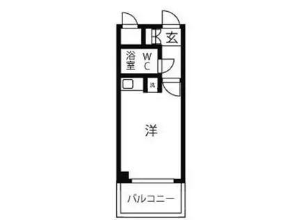 ニューブ神戸(ワンルーム/7階)の間取り写真