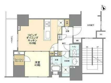 BLESS蔵前(1LDK/11階)の間取り写真