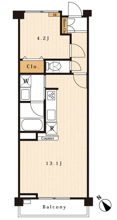 ニューウェルハイツ高輪 2階階 間取り