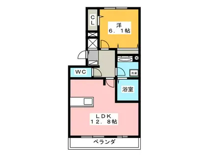 グランデ北沢II(1LDK/3階)の間取り写真