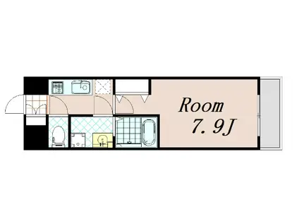 サムティ福島PORTA(1K/6階)の間取り写真