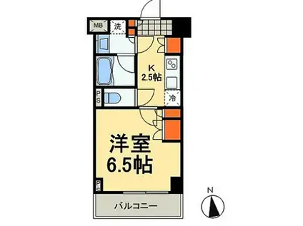 パークアクシス東上野(1K/9階)の間取り写真