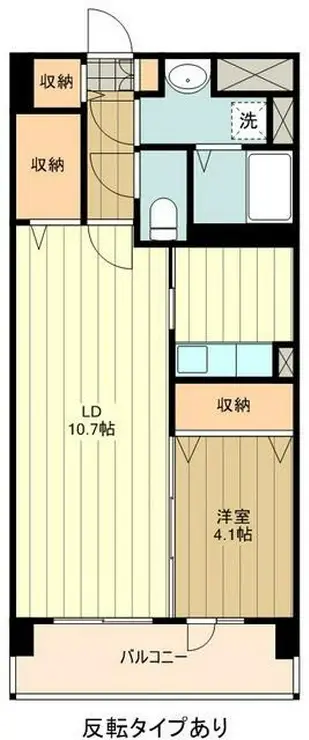 アベニール国立 3階階 間取り